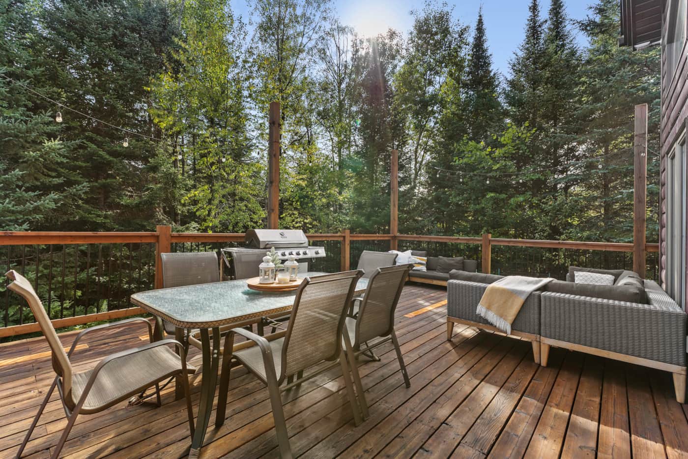 La terrasse aménagée