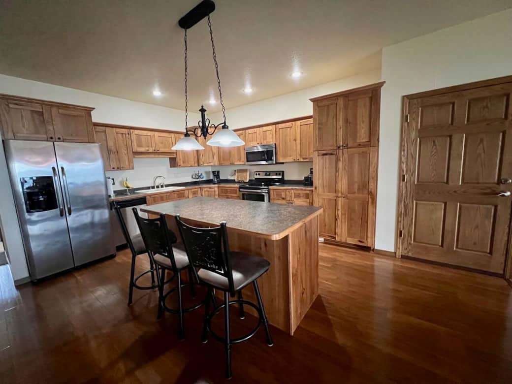 Enjoy a spacious, fully stocked kitchen