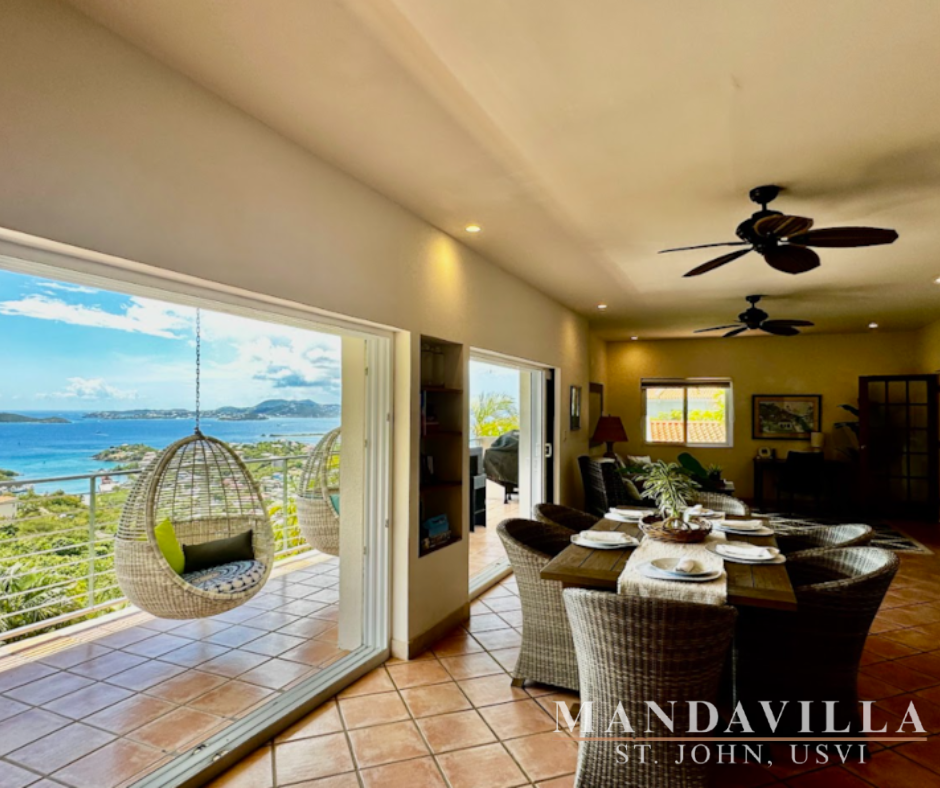 Dining area with Cruz Bay view