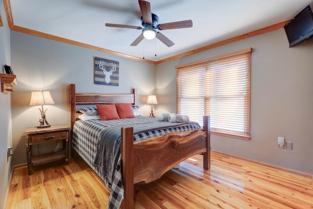 Comfortable guest bedroom.