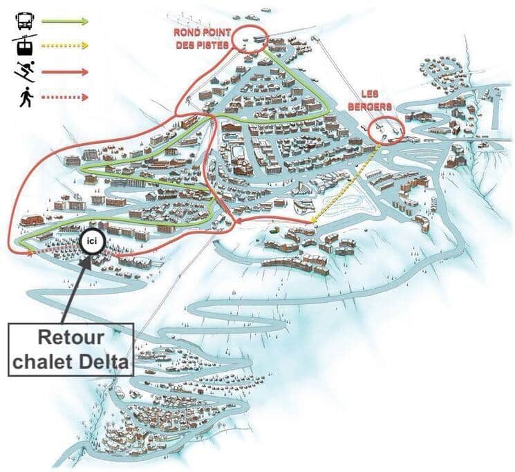 Départ et retour à ski