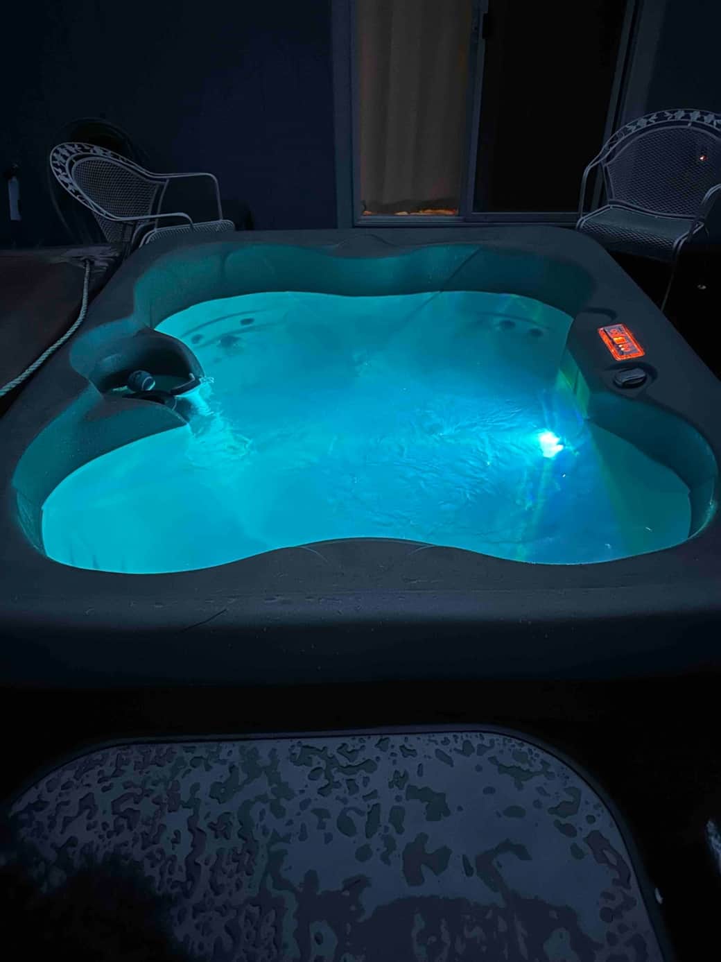 YES!! That is what you think it is!!! A fresh, hot and bubbly 3 person hot tub!! It is located just steps away from the back slider off of the master bedroom. A true pirates pleasure! YES!! That is what you think it is!!! A fresh, hot and bubbly 3 person hot tub!! It is located just steps away from the back slider off of the master bedroom. A true pirates pleasure!
