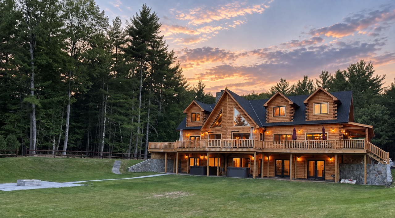 Stunning log house