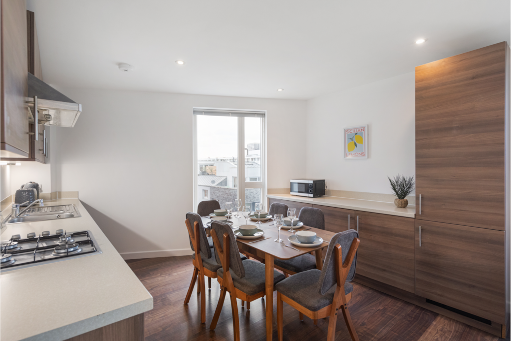 Kitchen with views