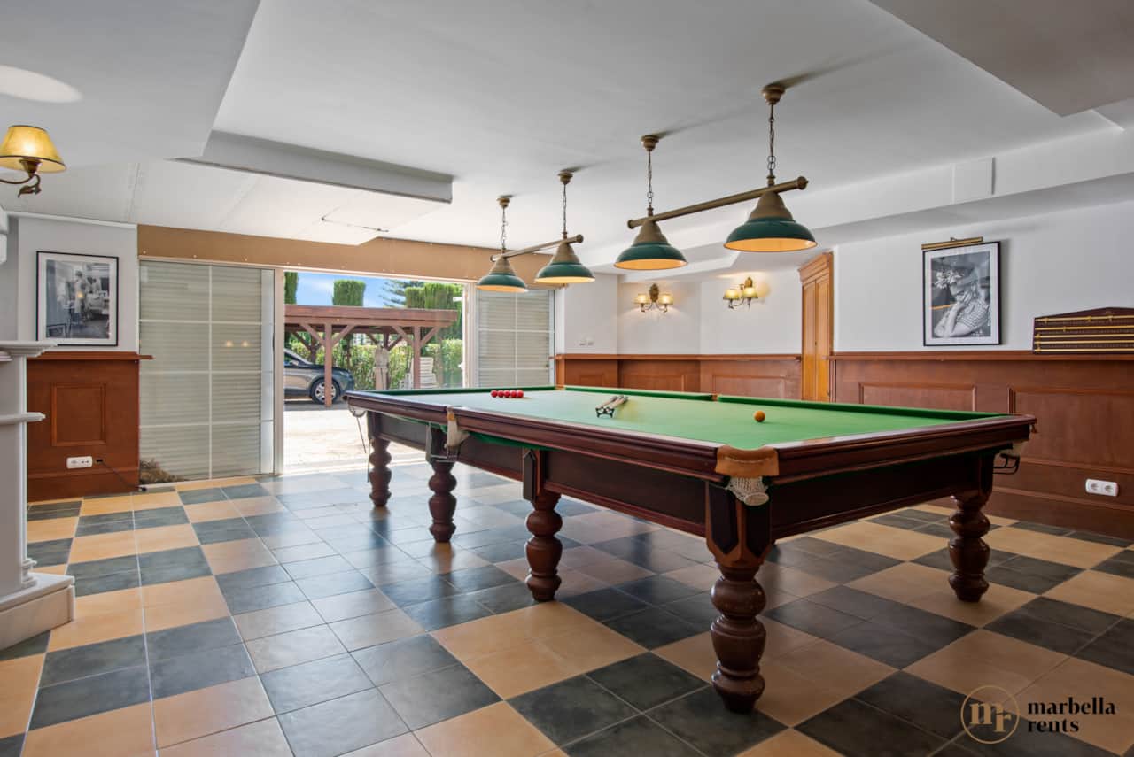 Snooker table.