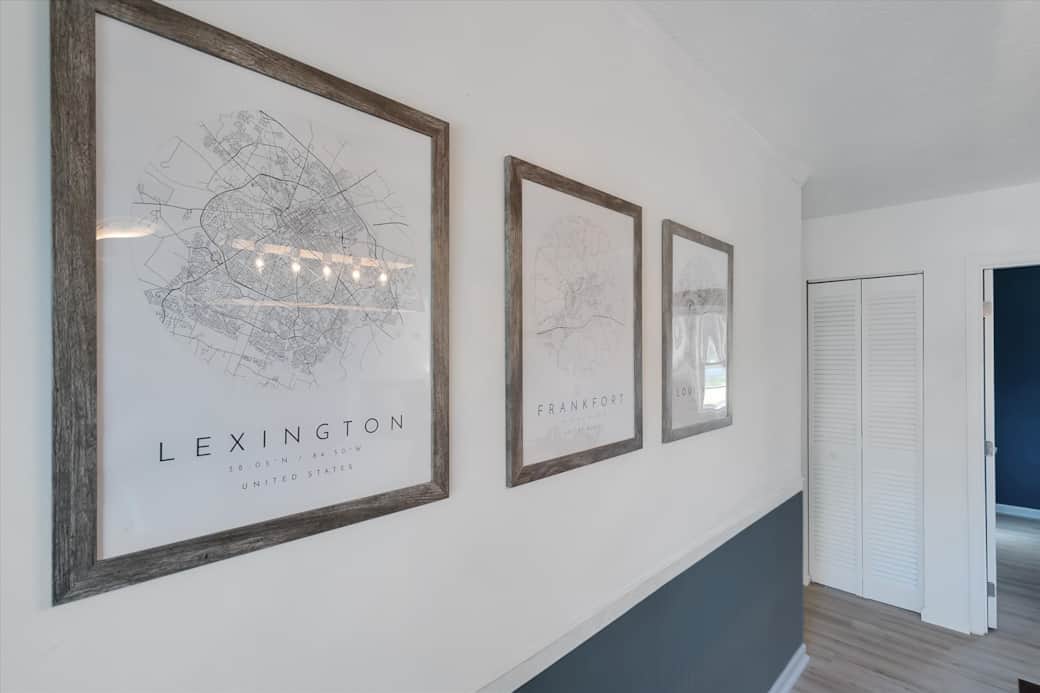 Artwork in dining room