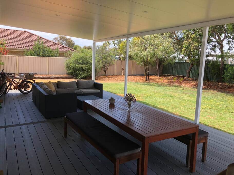 Your 4 legged friend will love the large secure backyard. 
