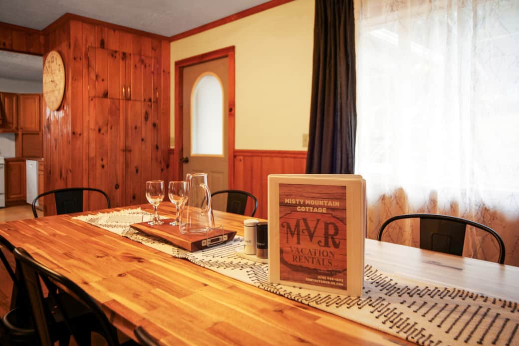 Large table with seating for 8 