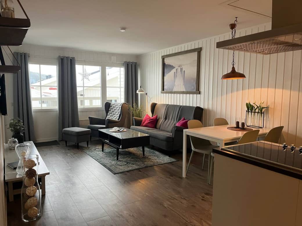 Gemensamt vardagsrum och kök Gemensamt vardagsrum och kök