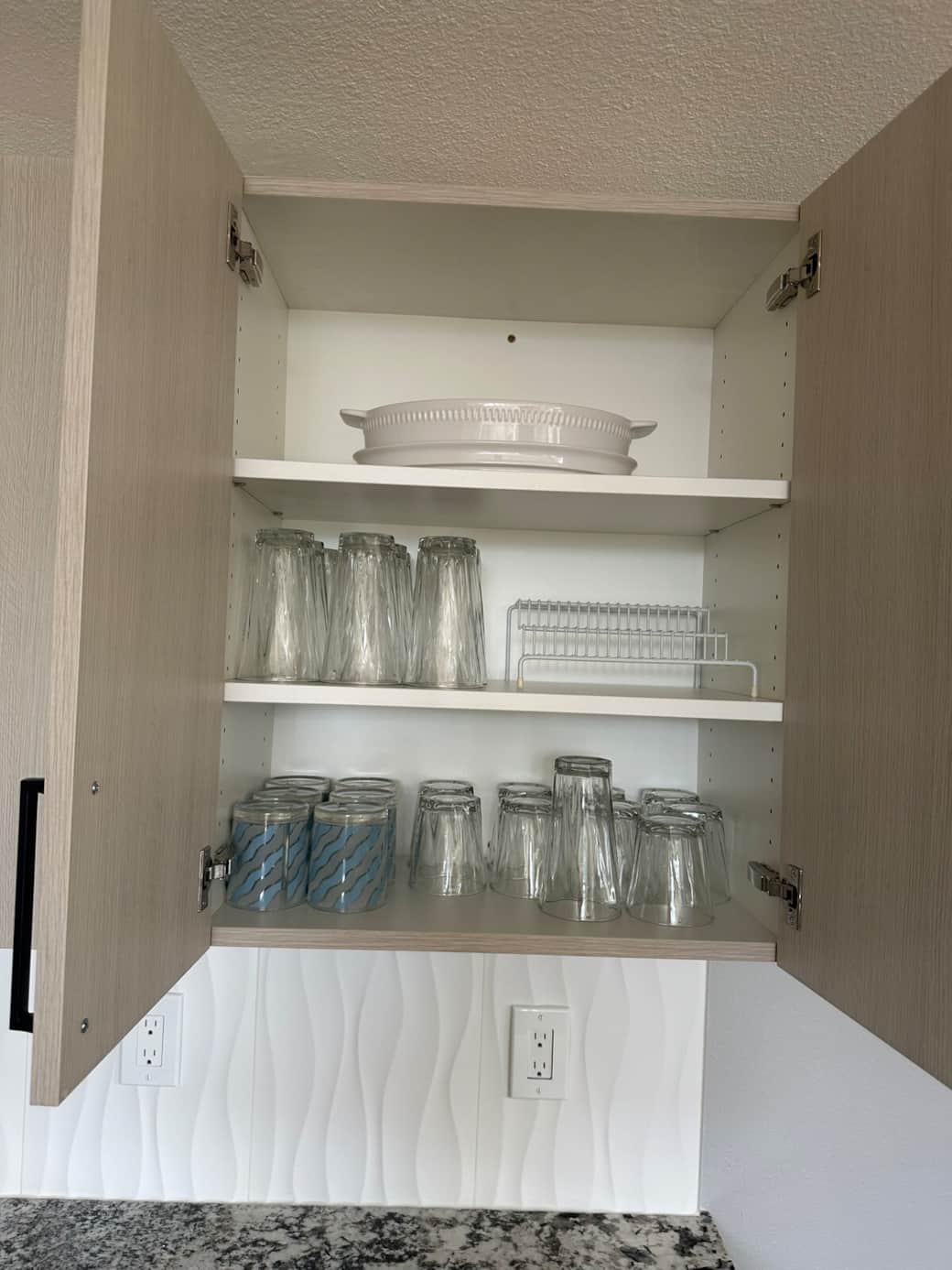 Beautiful glassware and plastic cups for outside