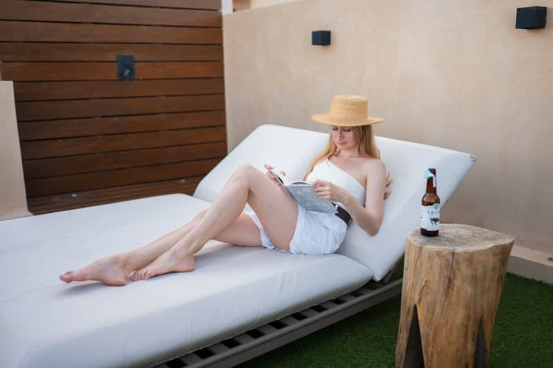 Rooftop loungers at Villa TuluMar