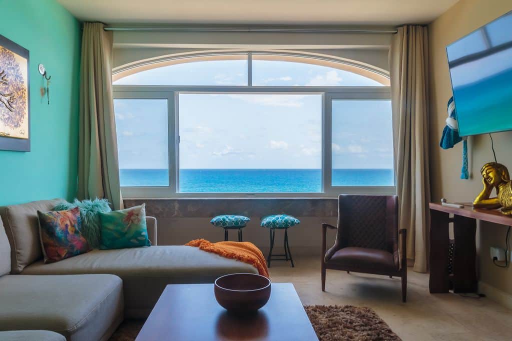 Vacation Rental Isla Mujeres -Taste of Isla- Isla 33 Condo - Caribbean Views - Living Room
