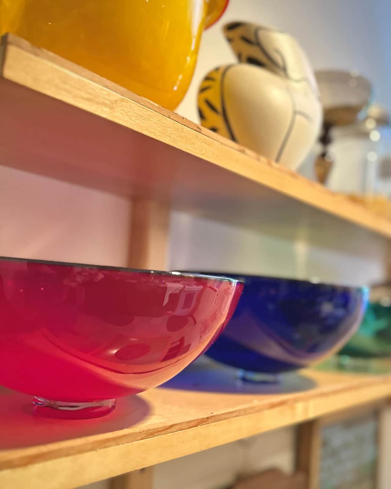 Handcrafted glass blown in our studio