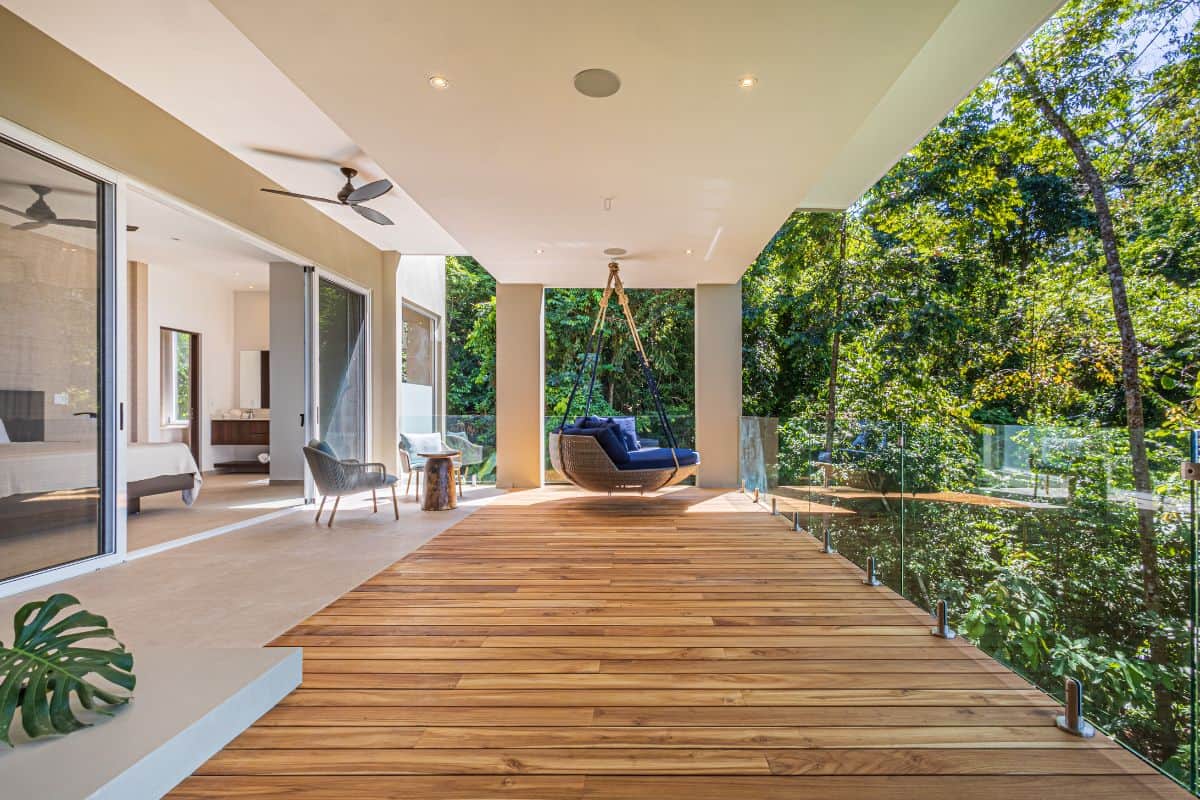 Expansive yoga deck at Villa Sueño.