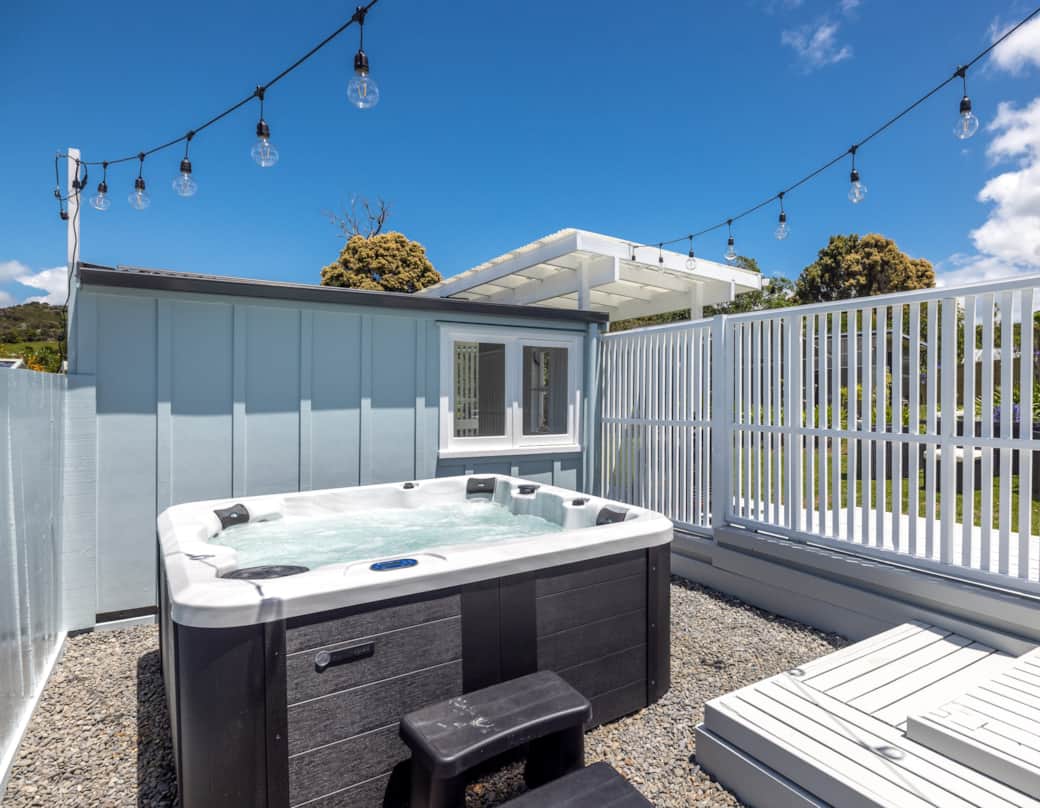 Private spa to unwind after the beach