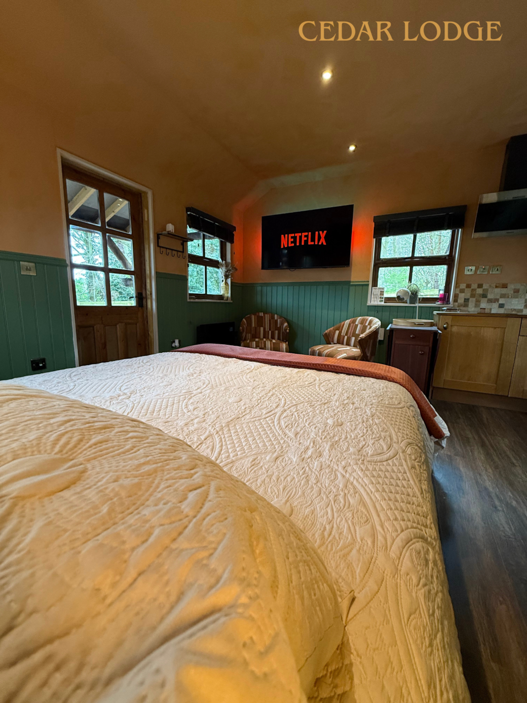 King bed and Smart TV