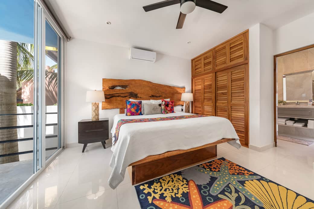 Vacation Rental Isla Mujeres-Taste of Isla-Casa Luna Loca-Punta Sur-Ground Floor Bedroom