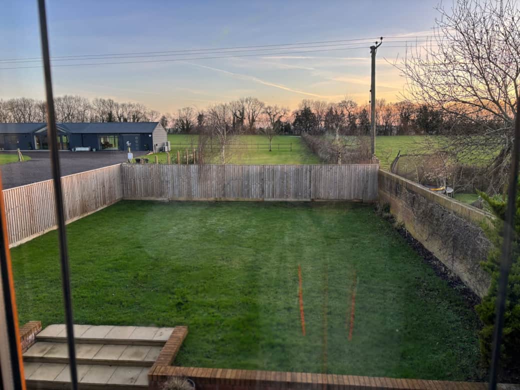 View from back bedroom with en-suite