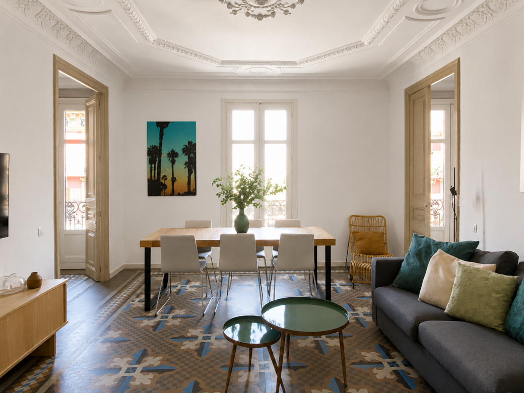 Barcelona apartment living room modern