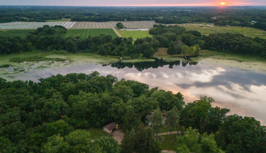 Lodge at Brown Lakes Arial view