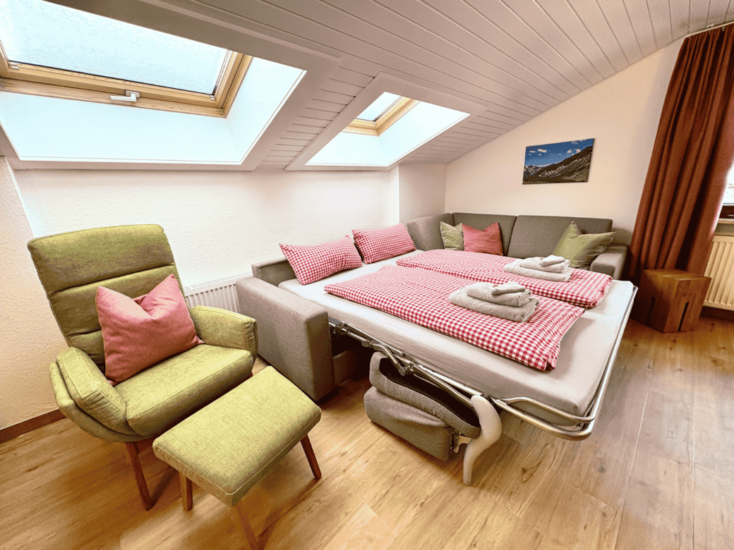 Sofabett für zwei zusätzliche Gäste