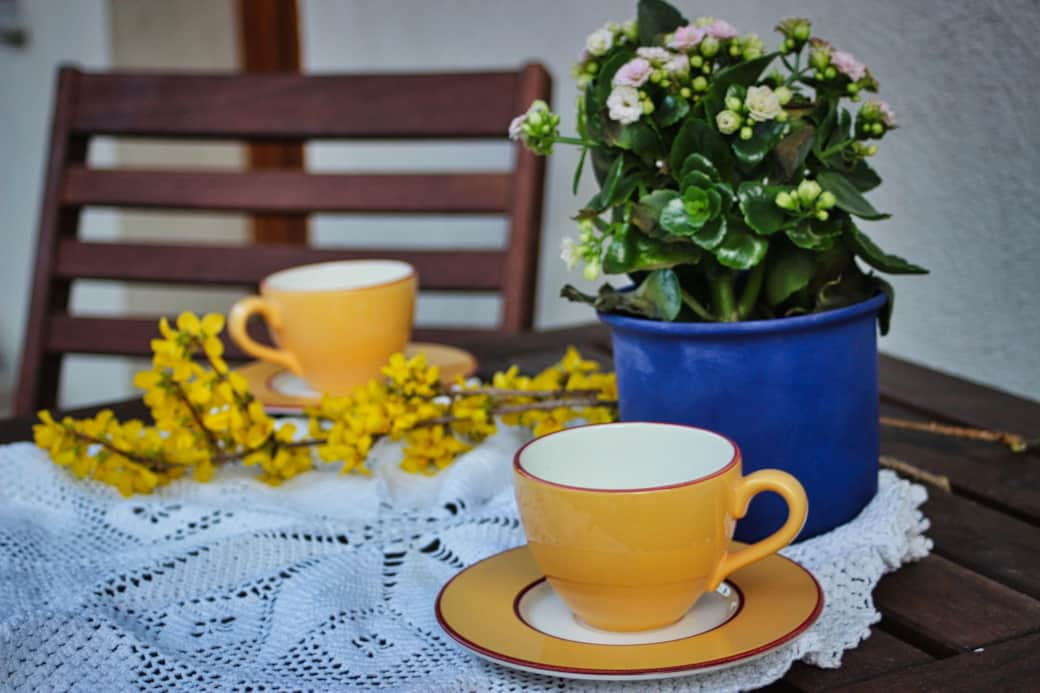 Table for guests (outside Kerker)