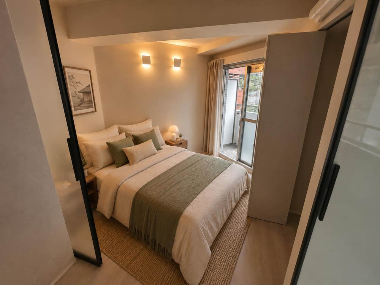 Peaceful bedroom with a comfortable double bed and premium hotel-quality bedding.