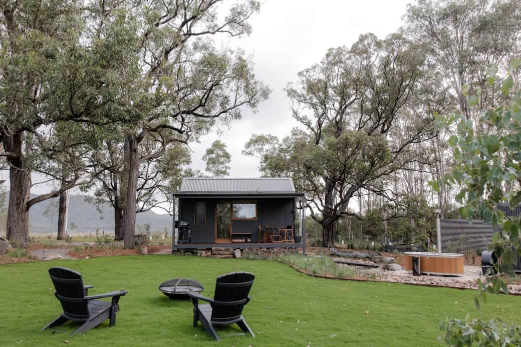 Pepperbark Cabin is nestled on a private acre of Hunter Valley farmland