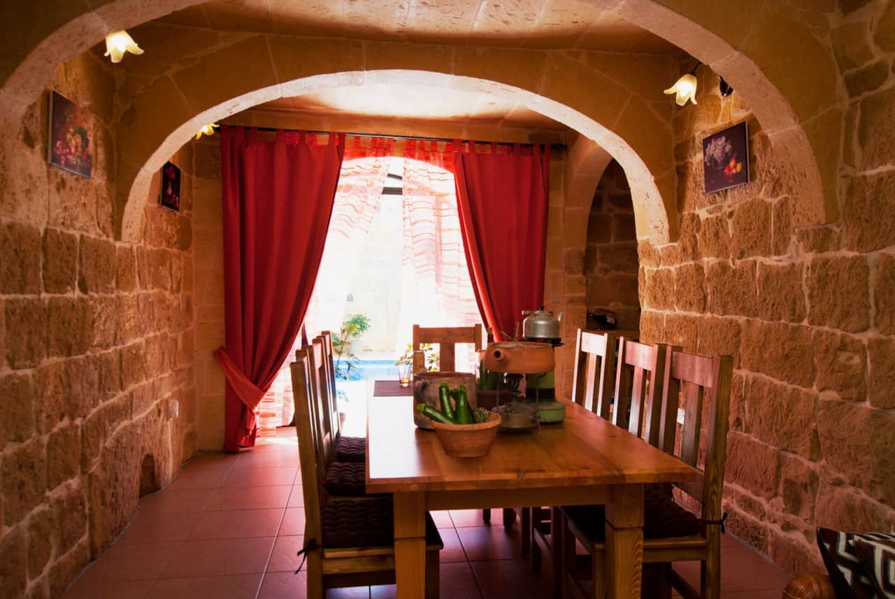 The dining area