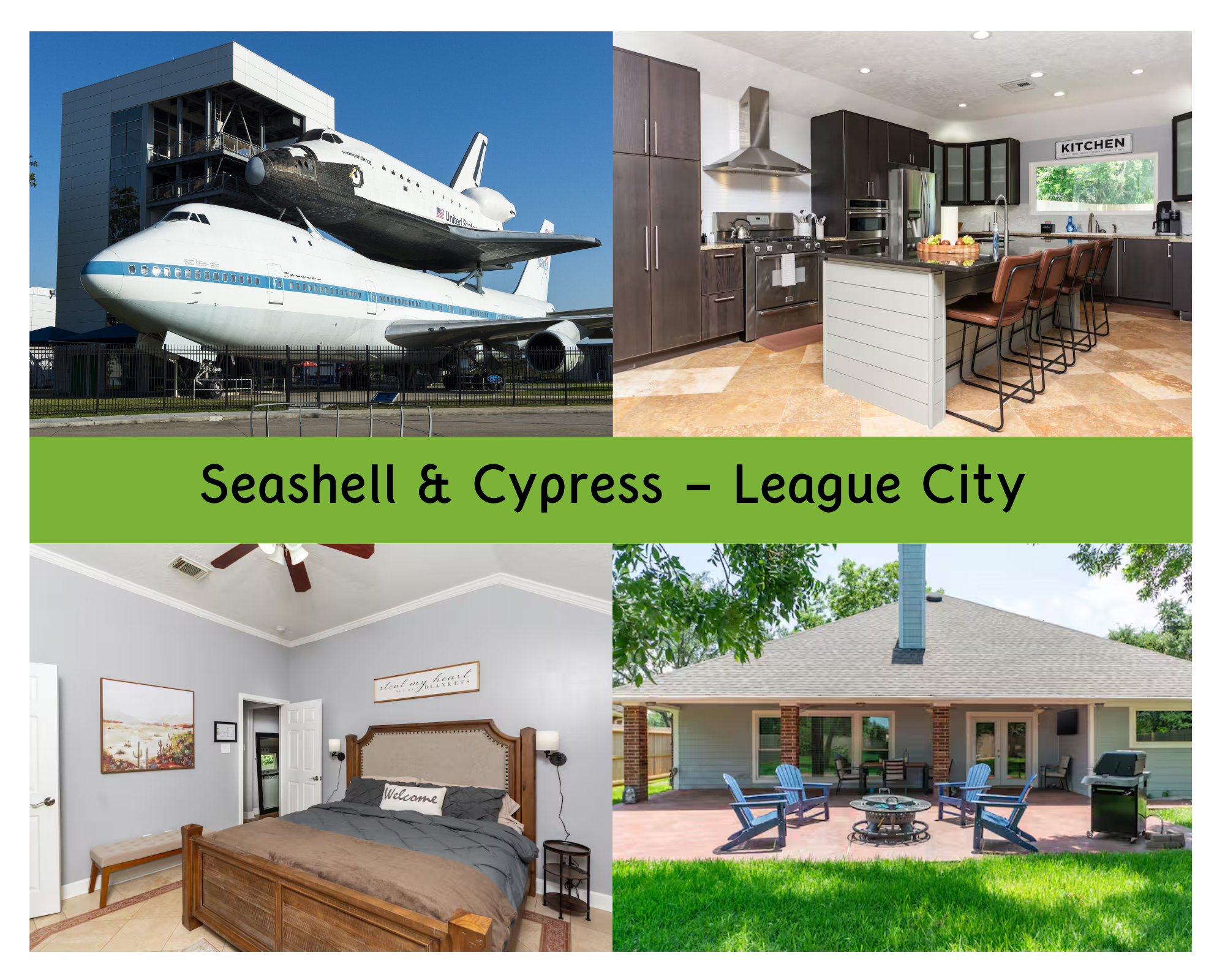 Home in League City, TX with firepit & grill