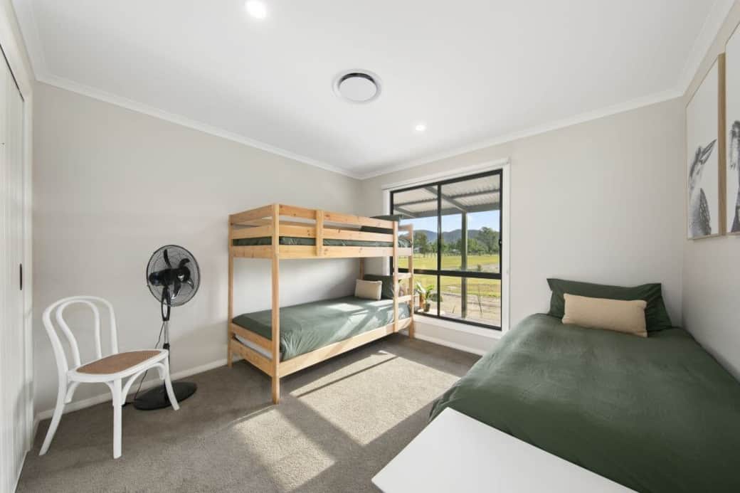 House luxury hunter valley bedroom bunk beds green
