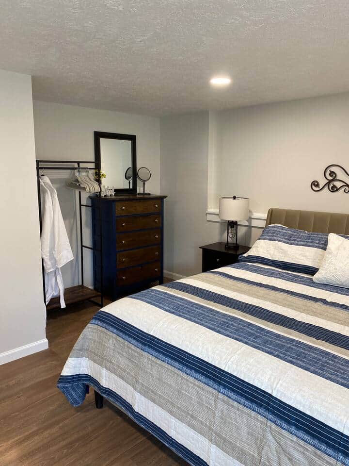 King size bed downstairs