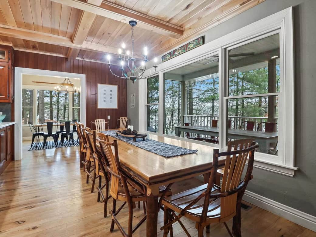 Main Floor: Dining with seating for 12