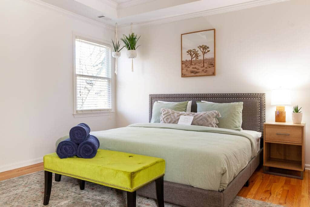 Sleep like royalty in our private king size bedroom! Designed for comfort and relaxation,