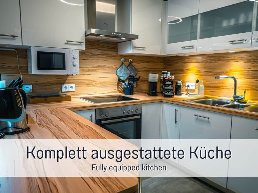 Voll ausgestattete Küche für Selbstversorgung