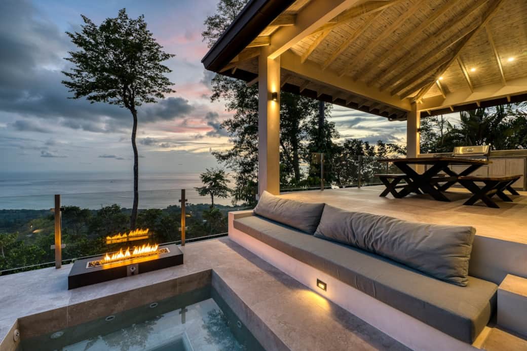 The perfect outdoor living set up to enjoy the pura vida lifestyle surrounded by the jungle.