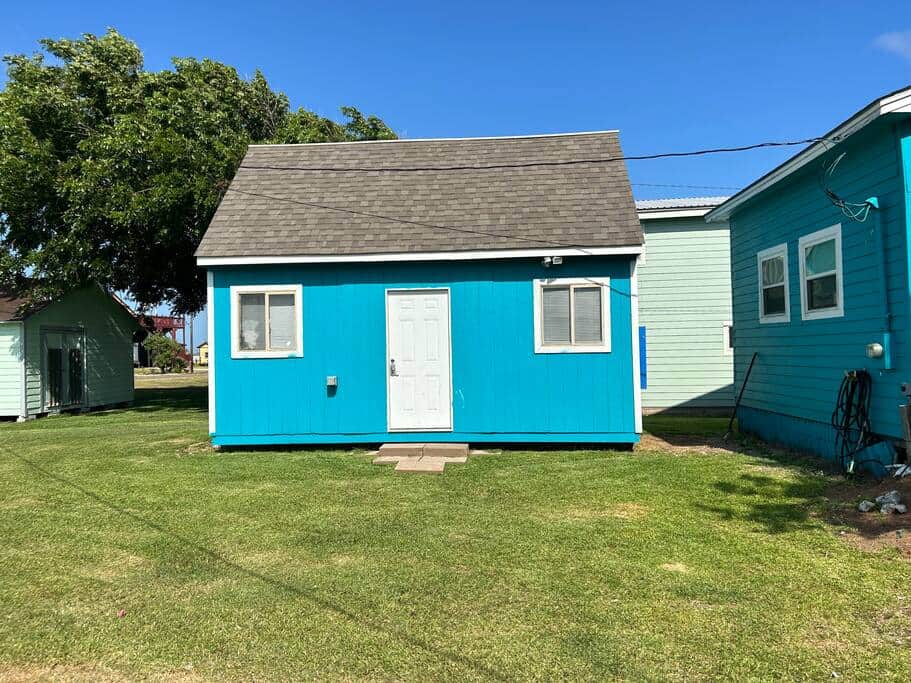 Outside of cabin 