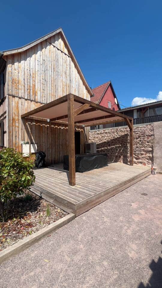 la terrasse et pergola