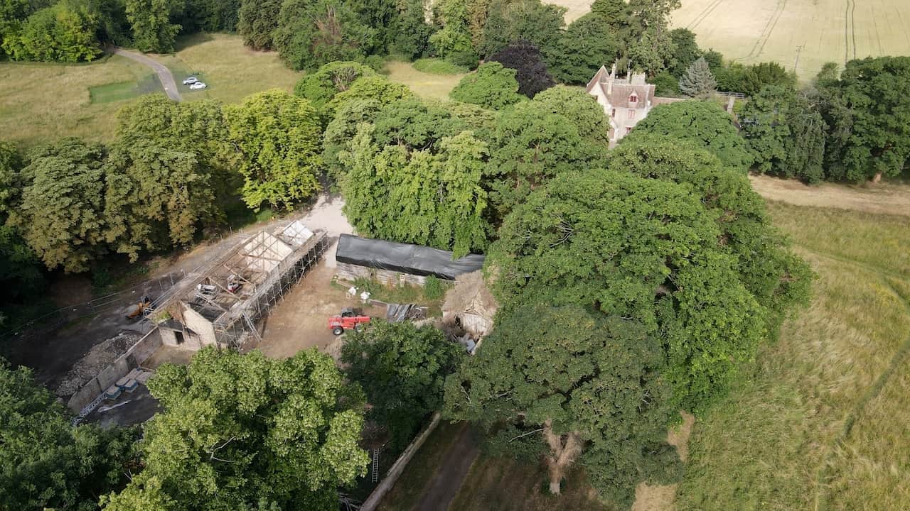 Building works at Abbey Farm