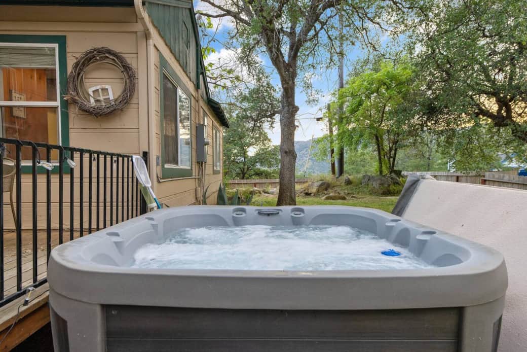 Fully fenced backyard