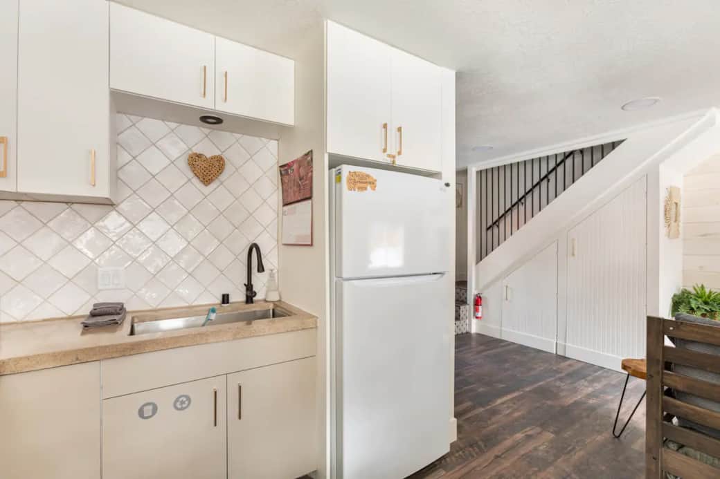 Full size sink, refrigerator, and freezer Full size sink, refrigerator, and freezer