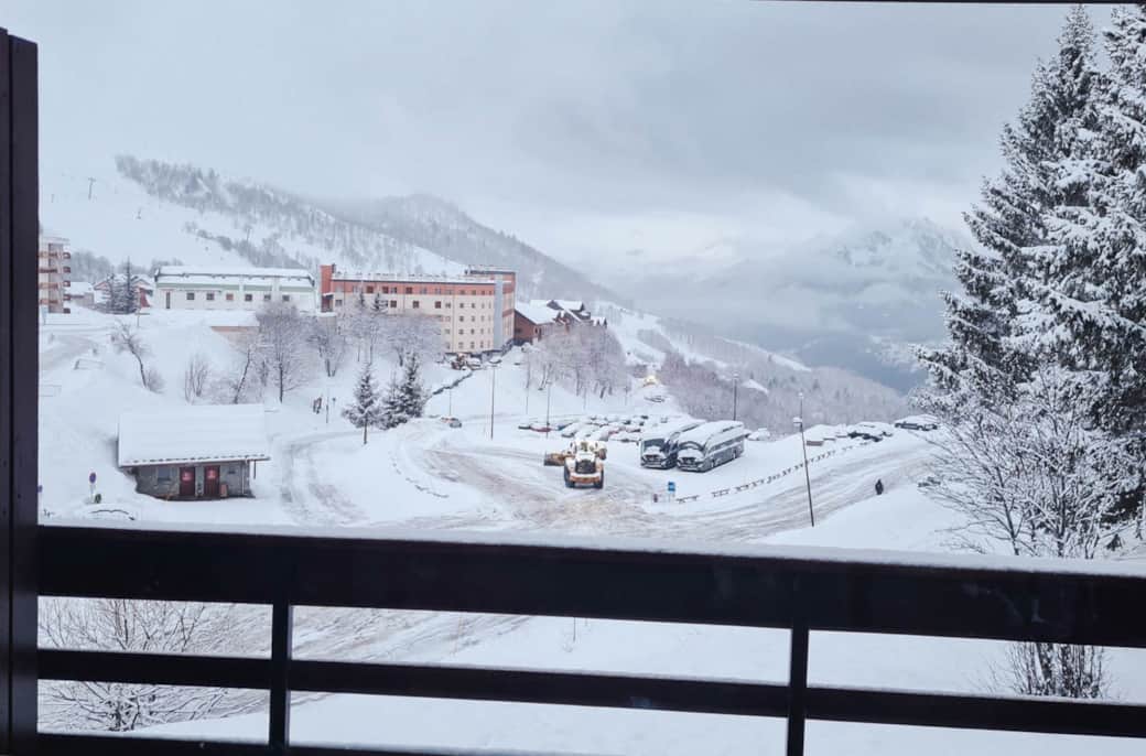 Vue du balcon l'hiver
