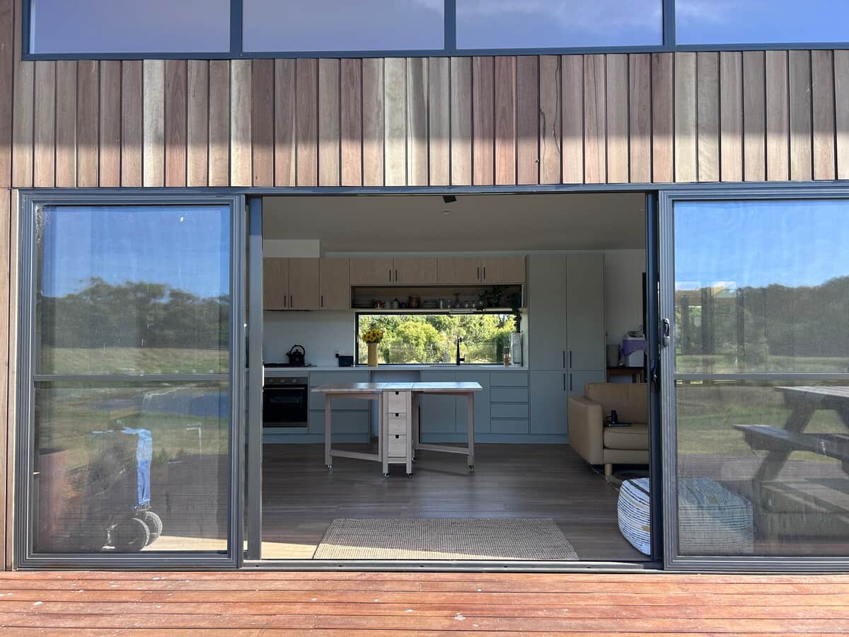 View back inside from deck