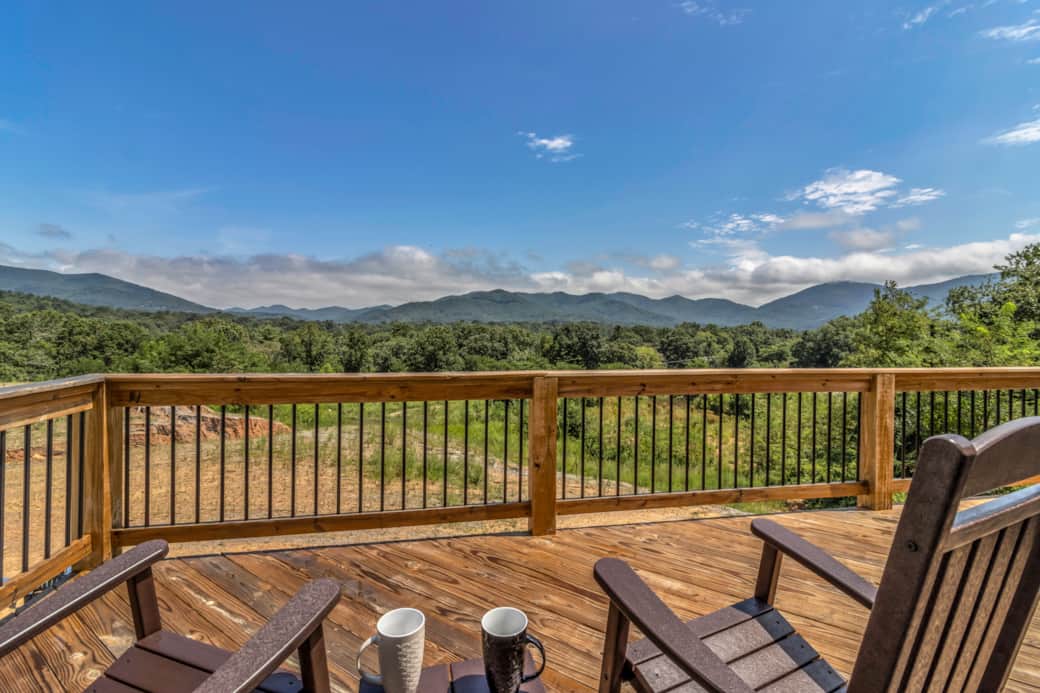 Enjoy nearly 180-degree ALL-seasons views of the stunning Blue Ridge Mountains