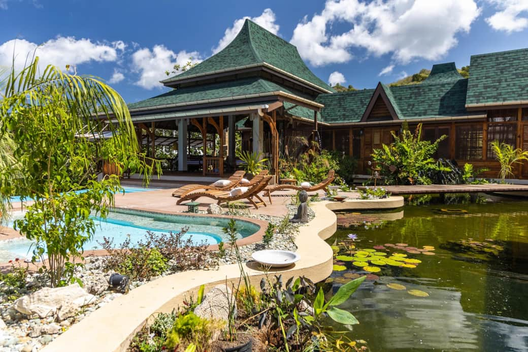 Jacuzzi and Pond