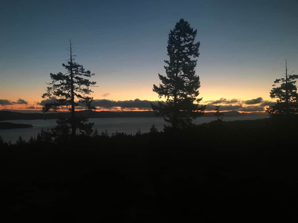 Sunrise views from the property.
