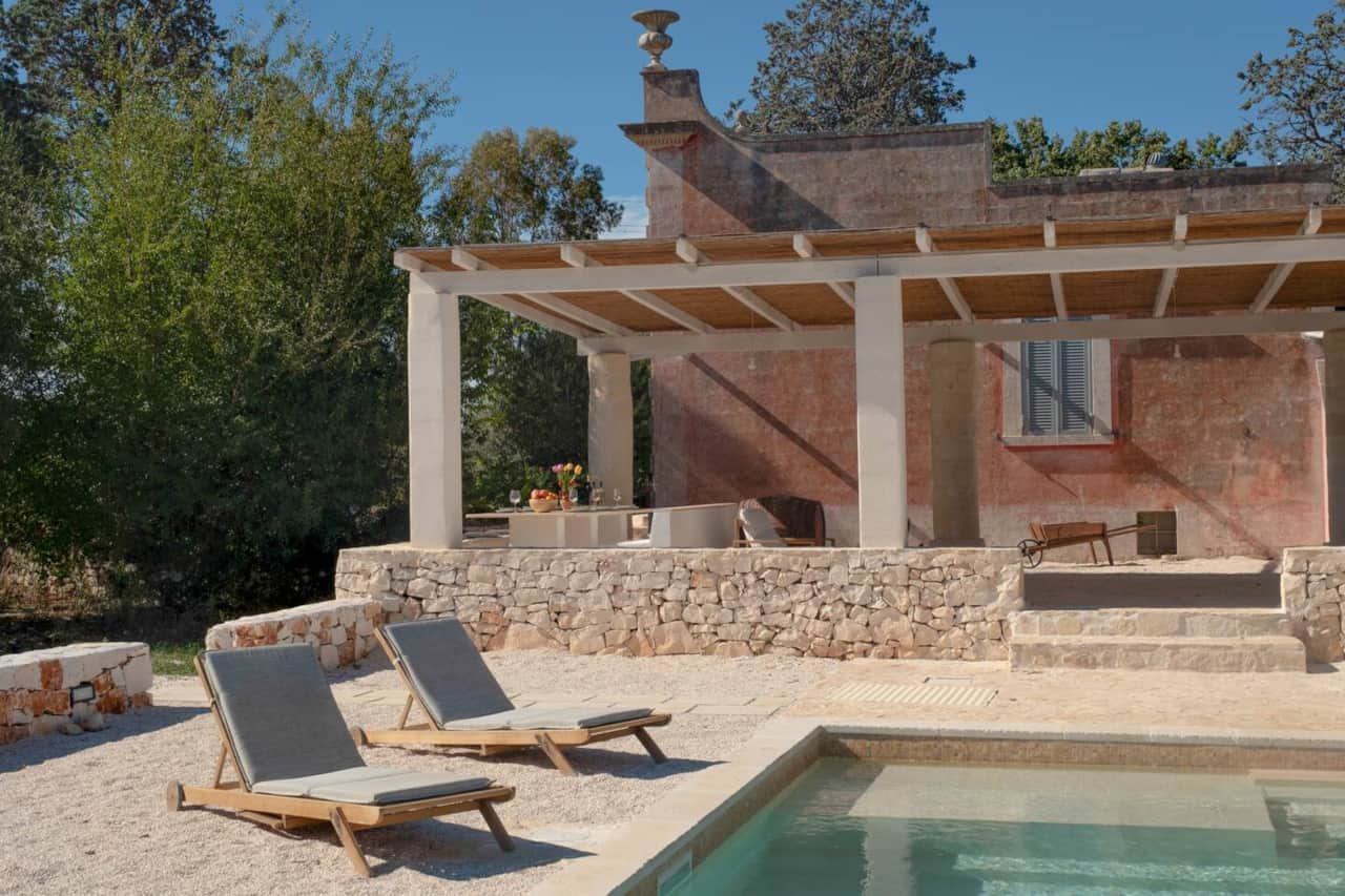 Sunbed pool terrace