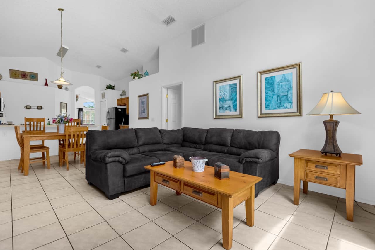 Second seating area to the back of the villa