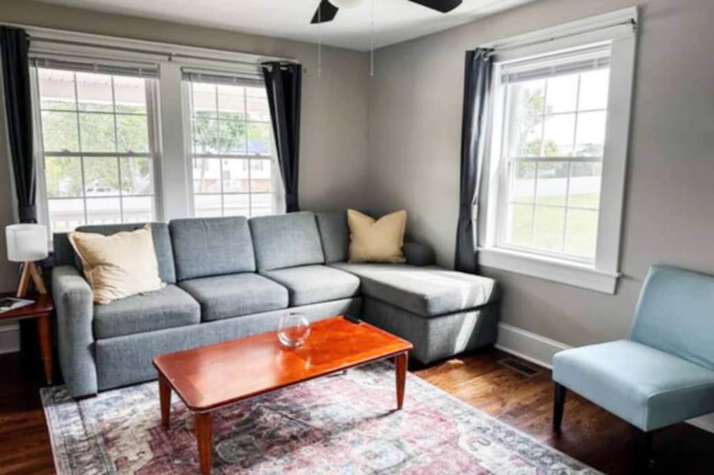 Living Room!  The sofa pulls out to a double bed.