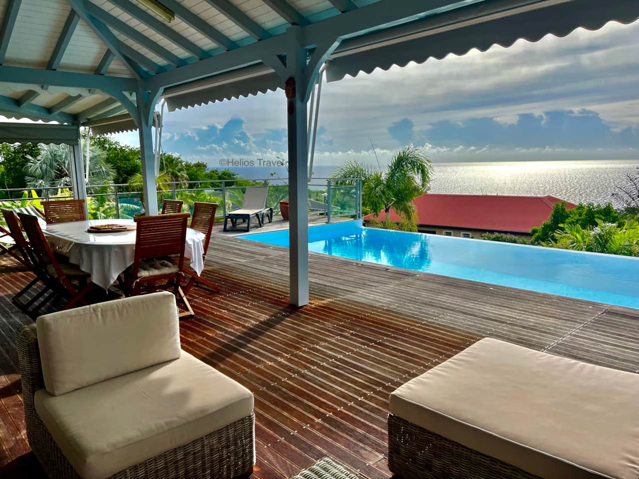 View of the Caribbean Sea and Montserrat.